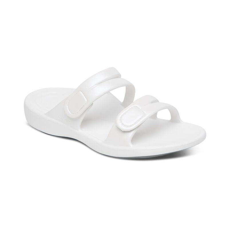 Aetrex Janey Sport Slide White