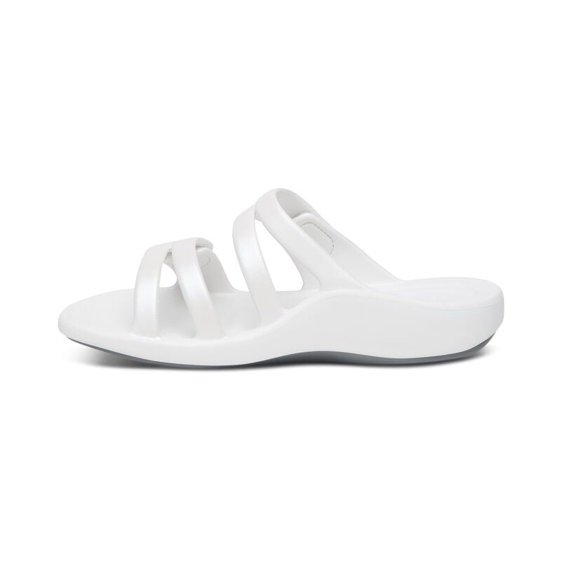 Aetrex Janey Sport Slide White