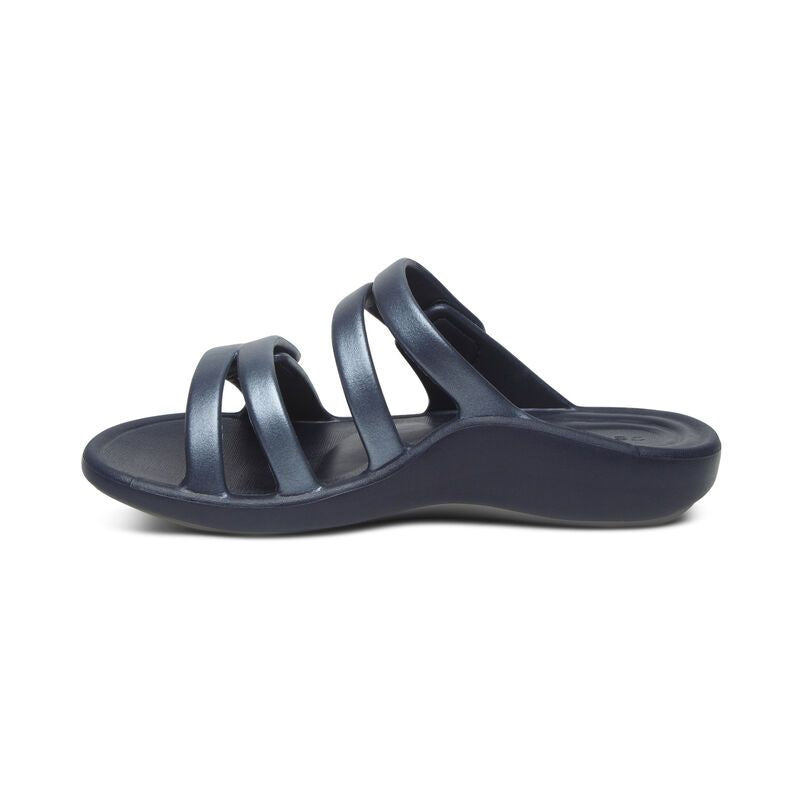 Aetrex Janey Sport Slide Navy
