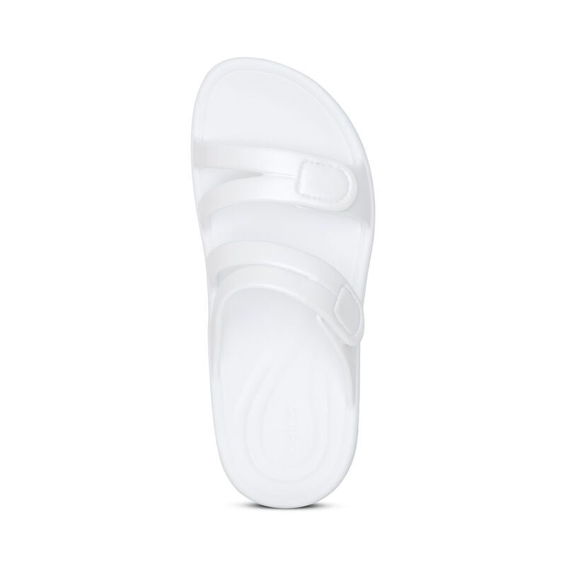 Aetrex Janey Sport Slide White