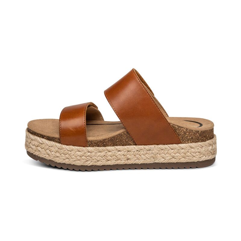 Aetrex Sofie Cognac