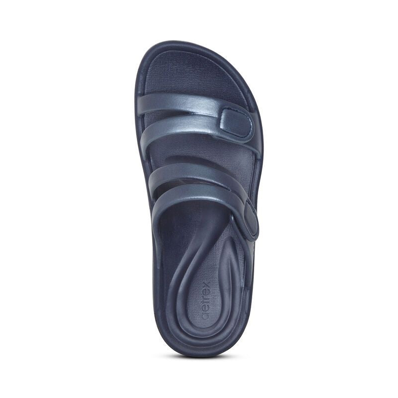 Aetrex Janey Sport Slide Navy