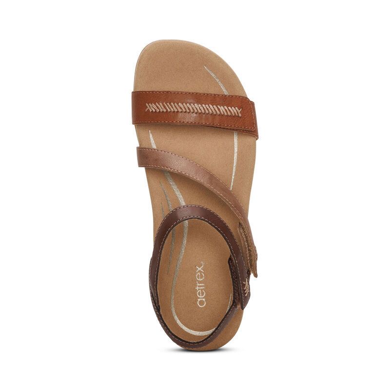 Aetrex Gabby Cognac Multi