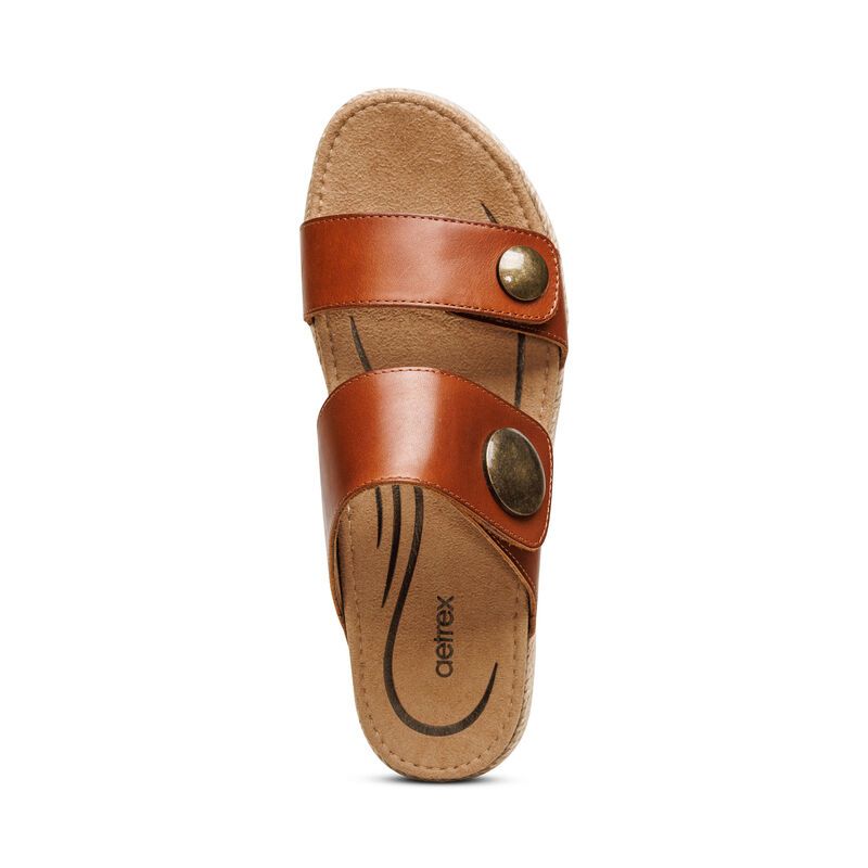 Aetrex Sofie Cognac