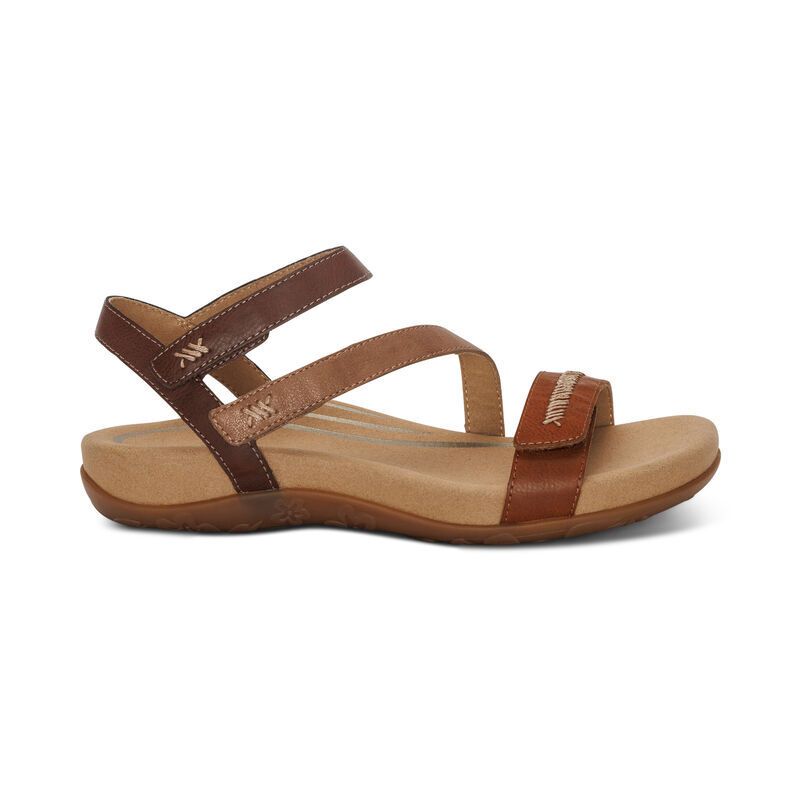 Aetrex Gabby Cognac Multi
